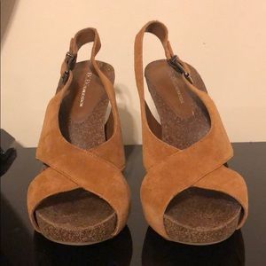 BCBG heel with cork platform